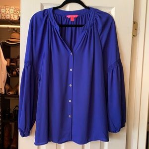 Lilly Pulitzer Anela Top in Royal Purple
